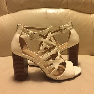 Brash white sandal heels size 6